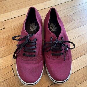 Vans Authentic Low Top Maroon Sneakers